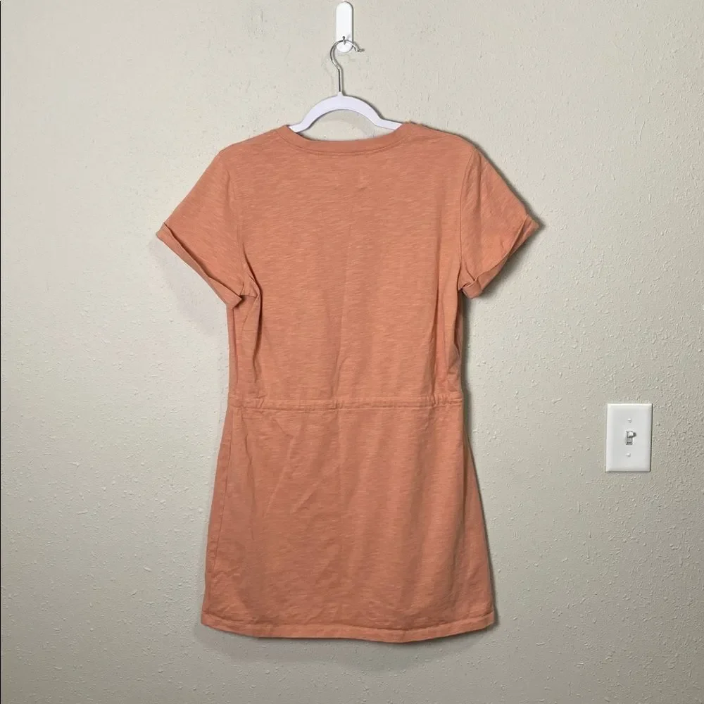 United By Blue Impact Collection Organic Cotton Casual T Shirt Dress Peach